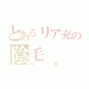 とあるリア充の陰毛（坪田）