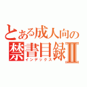 とある成人向の禁書目録Ⅱ（インデックス）