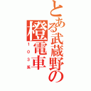 とある武蔵野の橙電車（１０３系）