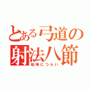 とある弓道の射法八節（地味につらい）