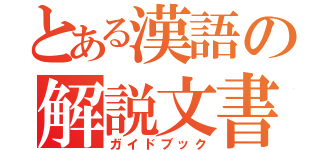 とある漢語の解説文書（ガイドブック）