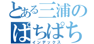 とある三浦のぱちぱち（インデックス）