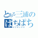 とある三浦のぱちぱち（インデックス）