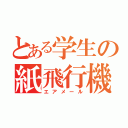 とある学生の紙飛行機（エアメール）