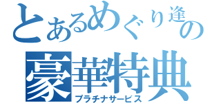 とあるめぐり逢いの豪華特典（プラチナサービス）