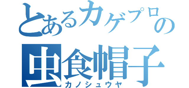 とあるカゲプロの虫食帽子（カノシュウヤ）