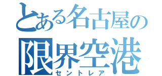 とある名古屋の限界空港（セントレア）