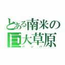 とある南米の巨大草原（パンパ）