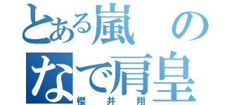 とある嵐のなで肩皇子（櫻井翔）