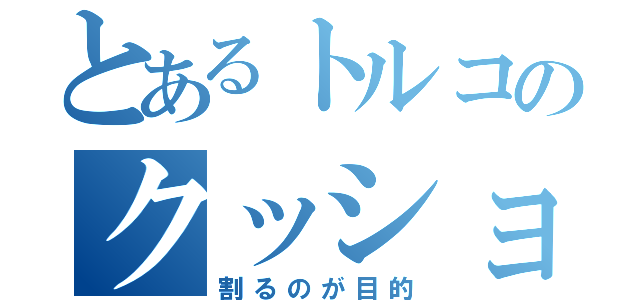 とあるトルコのクッション（割るのが目的）