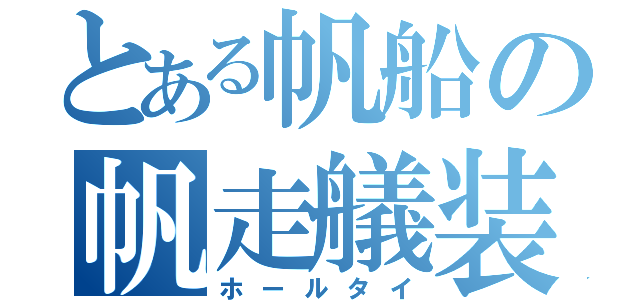 とある帆船の帆走艤装（ホールタイ）