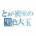 とある密室の黒色大玉（ガンツ）