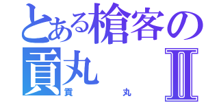 とある槍客の貢丸Ⅱ（貢丸）