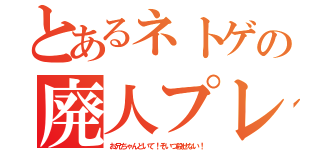 とあるネトゲの廃人プレイ（お兄ちゃんどいて！そいつ殺せない！）