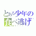 とある少年の食べ逃げ（待てーーー）