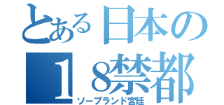 とある日本の１８禁都市（ソープランド宮廷）