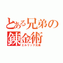 とある兄弟の錬金術（エルリック兄弟）