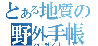 とある地質の野外手帳（フィールドノート）