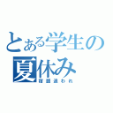 とある学生の夏休み（宿題追われ）