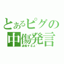 とあるピグの中傷発言（通報するよ＾＾）