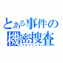 とある事件の機密捜査（プロファイル）