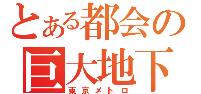 とある都会の巨大地下網（東京メトロ）