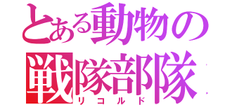 とある動物の戦隊部隊（リコルド）