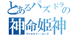 とあるパズドラの神命姫神（ヴァルキリー・ローズ）