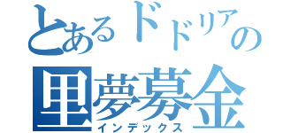 とあるドドリアの里夢募金（インデックス）