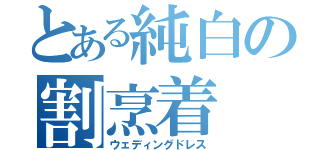 とある純白の割烹着（ウェディングドレス）