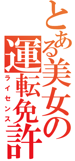 とある美女の運転免許（ライセンス）