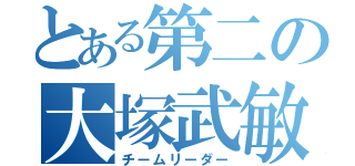 とある第二の大塚武敏（チームリーダー）