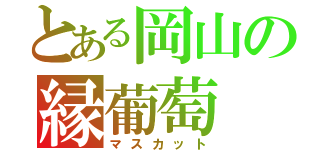 とある岡山の縁葡萄（マスカット）