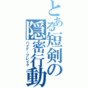 とある短剣の隠密行動（ハイド・ブレイク）