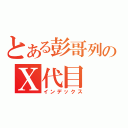 とある彭哥列のⅩ代目（インデックス）