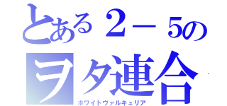 とある２－５のヲタ連合（ホワイトヴァルキュリア）