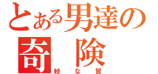 とある男達の奇　険（妙な冒）