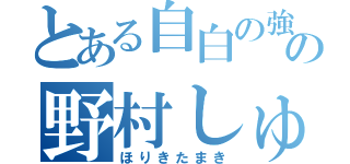 とある自白の強制の野村しゅうへい（ほりきたまき）