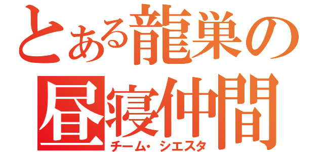 とある龍巣の昼寝仲間（チーム・シエスタ）