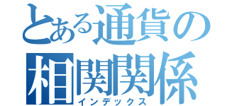 とある通貨の相関関係（インデックス）