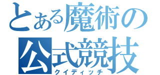 とある魔術の公式競技（クイディッチ）