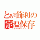 とある飾利の定温保存（サーマルハンド）