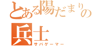 とある陽だまりの兵士（サバゲーマー）