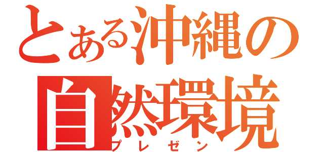 とある沖縄の自然環境（プレゼン）