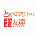 とあるお怒りのお友達（インデックス）