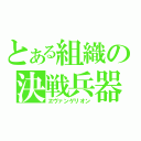 とある組織の決戦兵器（ヱヴァンゲリオン）