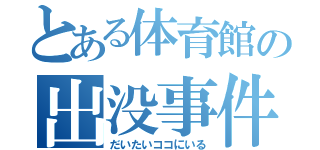 とある体育館の出没事件（だいたいココにいる）