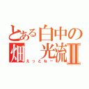 とある白中の畑 光流Ⅱ（えっとねー）