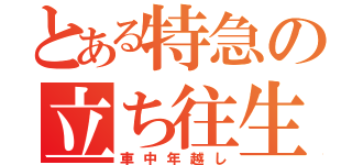 とある特急の立ち往生（車中年越し）