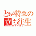 とある特急の立ち往生（車中年越し）